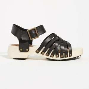 NIB Kelsi Dagger Brooklyn Harling Clog Sandal Anthropologie Black sz 8 Platform